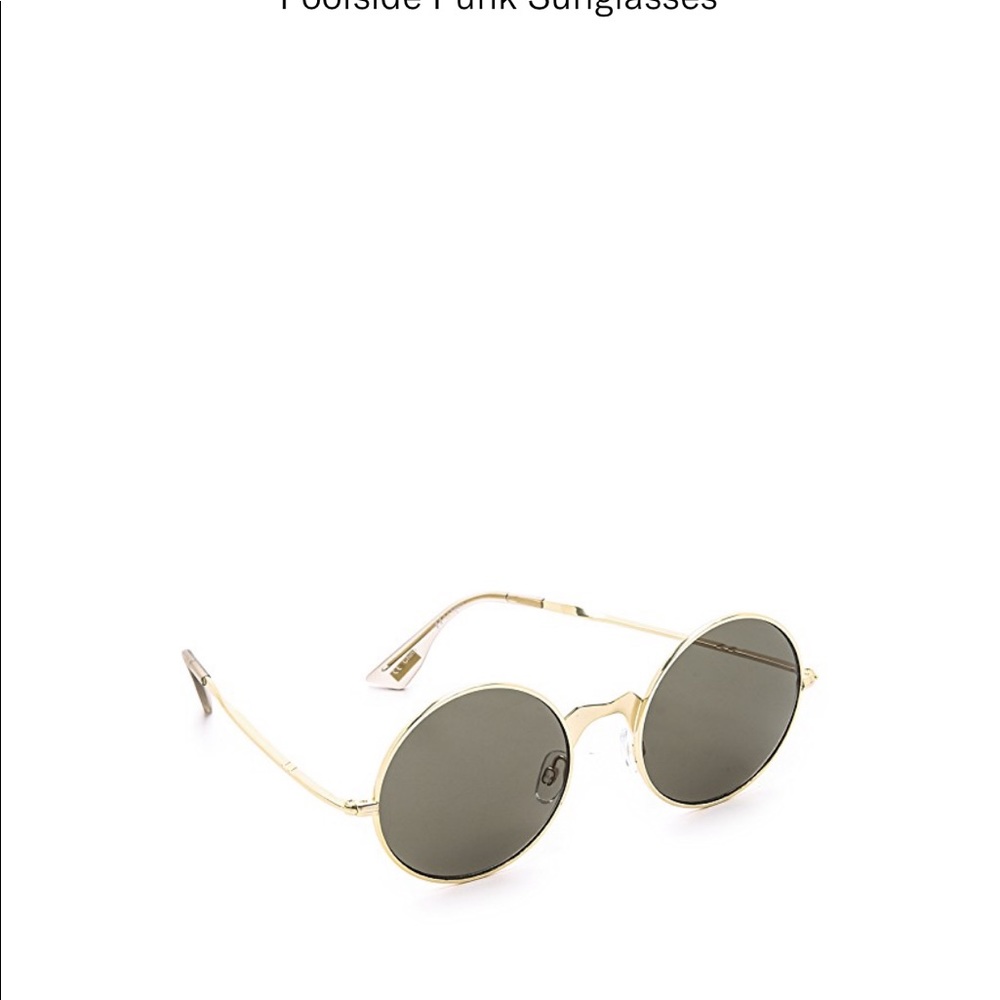 New Le Specs Round Gold Sunglasses